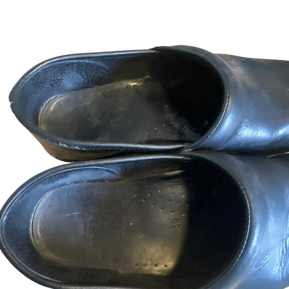 Dansko Black Leather Professional Clogs Size 39 – Comfort Work Shoes - Picture 2 of 9
